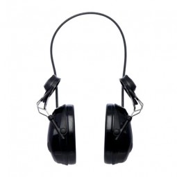 ProTac III Slim Headset in schwarz mit Helmbefestigung.