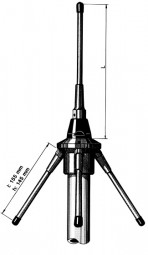 Procom TETRA-Antenne für Mastrohr mit 38 mm (GP 450/h)